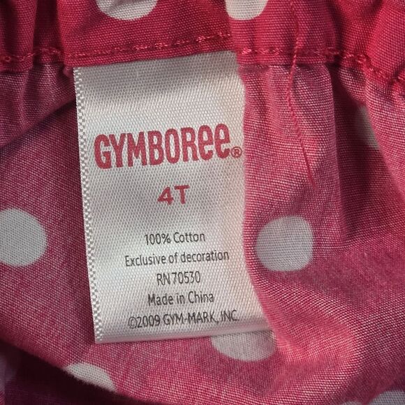 Gymboree Girls 4T Dress‎ Pink Polka Dot Flower Petal Watermelon Tiered Ruffles - Picture 6 of 7
